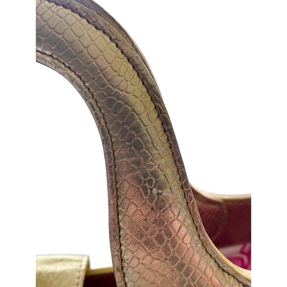 Lilly Pulitzer Woven Straw Tote Bag with Gold Trim - Picture 3 of 12